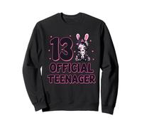 13 Official Teenager 13th Birthday Goth Bunny Anime Girl Sweatshirt