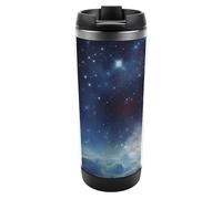 13 Oz Night Sky Outer Space Travel Cup Insulated Stainless Steel Mug Reusable Iced Coffee Cup Custom Mug Cup Insulated Travel Mug for Most Cup Holder