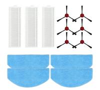 13 Pack Replacement Parts Kit for Laresar Mars 01 Robot Vacuum, Robot Vacuum Accessories, Replacement Parts Set Includes 3 Filters 4 Mop Cloths and 6 Side Brushes for Efficient Cleaning