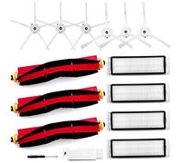 13 Packs Replacement Parts Compatible for Roborock S6 Pure, S6, E4,S4 Max, S6 MaxV, S5, S5 Max, S4, E2, E3,E5 E20 E25 E35 S50 S65 Xiaomi Mijia Robot Vacuum, 3 Main Brushes, 4 Filters, 6 Side Brushes