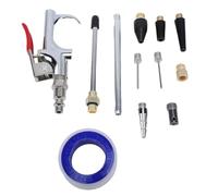 13 Pcs 2-Way Connection Air Nozzle Blow Gun Set,1/4" NPT Quick Connect Includes Nozzles Inflation Needles for Air Compressor Cleaning Inflation