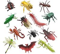 13 Pcs Big Bugs Toys - Realistic Insects Toys - Giant Fake Bugs for Kids Birthday Gift Halloween Party Favours