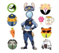 13 Pcs Cruise Door Magnet Decorations, Rabbit Magnetic Stickers, Funny Animal Element Magnets, for Fridges, Cruise Ship, Car, Whiteboard, Laptop