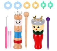 13 PCS French Knitting Doll, Knitting Kit for Beginners, Childrens Knitting Sets, French Knitting Machine with Pieces for DIY Craft Activities, Creative Knitting Projects with Assorted Yarn and Tools