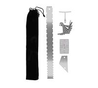 13 Pcs Guitar Luthier Tools Including Neck Ruler, Arc Ruler, Chord Ruler, Leveling Ruler and Flannel Bag for Guitar and Bass Setup(Silver)