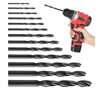 13 PCS High-Speed Steel Twist Drill Bit Set for Hard Metal, Steel, Porcelain, Glass, Brick, Tile, Cement, Wood and Plastic - Industrial Strength Professional Drill Bits 1.5mm to 6.5mm