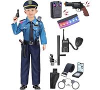 13 PCS Kids' Carnival Costumes Set with Complete Props, includes Glowing Props, A Whistle of a Voice Etc, For Children to Use at Festival and Parties (S)