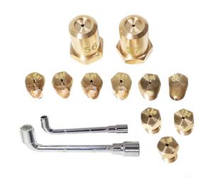 13 Pcs LP4 LP5 Propane Conversion Kit - Natural Gas to LP Gas, Solid Brass Nozzles & Hex Wrenches, Replacement for Dryer, Oven, Stove
