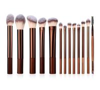 13 Pcs Makeup Brushes Set Professional Makeup Brush Set Premium Synthetic Foundation Eye Shadows Blush Powder Concealers Make Up Brushes For Women (Coffee)