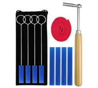13 Pcs Professional Piano Tuning Kit, Piano Tuner Hammer Mute Kit Tools, Piano Tuning Lever Tools with Velvet Bag, Long Mute Felt, Rubber Mutes for Beginner and Professional Tuner
