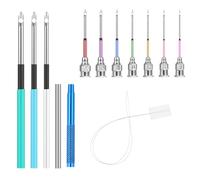 13 Pcs Punch Needle Kit 10 Sizes Punch Needle Tool Punch Needles with Handles Punch Embroidery Kit with Embroidery Tool Punch for Adults Beginner Cross Stitch DIY Craft