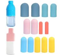 13 PCS Silicone Bottle Covers, Silicone Bottle Covers for Travel Multi-size Leak Proofing Stretchable Elastic Container Sleeves for Women Men Cruise Ship Airplane Accessories Luggage Toiletries