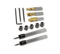 13 Pcs Spot Weld Cutter Set, Double Sided 3/8" & 5/16" HSS Drill Bits, Titanium Coated Cobalt for Metal & Wood