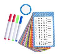 13 PCS Times Tables Poster, Multiplication Flash Cards For Kids, Addition Flash Card With 2 Dry Erase Pens, Multiplicar Math Game For 1st To 3rd Grade