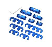 13-Piece 7-8mm Spark Wire Clips, Black Red Blue, Plastic Cable Holders | Organise and secure spark wires neatly with this 13-piece set of plastic clips in three colours.