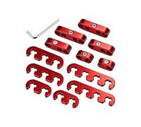 13-Piece 7-8mm Spark Wire Clips, Black Red Blue, Plastic Cable Holders | Organise and secure spark wires neatly with this 13-piece set of plastic clips in three colours.