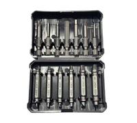 13-Piece Broken Screw Extractor Kit with Dual-Head Design for Left/Right Threads - Rust & Seized Fastener Removal Tool, Compact 9x6.5x2.5cm Case (B)