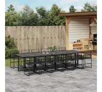 (12 piece) vidaXL Garden Dining Set Outdoor Table and Chair Poly Rattan