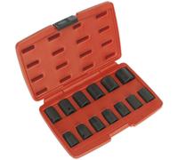 13 Piece Impact Socket Set - 1/2" Sq Drive - 6-Point WallDrive - Storage Case