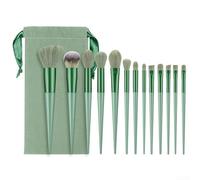 13 Piece Makeup Brush Set With Soft Synthetic Bristles For Face And Eye Application In Cyan Light Apricot Yellow Purple Blue Colors Compact Travel Kit(Royal Blue)