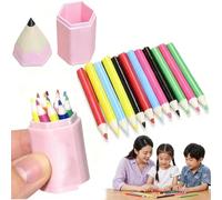 13-Piece Mini Colored Pencil Set for Dollhouses and DIY Miniature Scenes, Realistic Tiny Coloured Pencils with Storage Case, Dollhouse Desk Decor & Crafting Accessories (A)