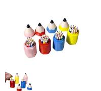 13 Piece Mini Colored Pencil Set, Realistic Tiny Pencils with Mini Storage Case, For Dollhouse and Miniature Scene Makers (13-piece pink)