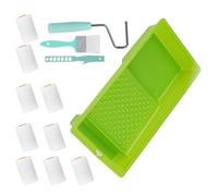 13-Piece Multi-Purpose Paint Roller Set with Robust 2 Inch Plastic Rollers for Interior Wall Applications Daily Use Professional Painting Tool