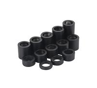 13 Piece O.D. 1-1/8" Wheel Spacer for 3/4" Axle Compatible with the Harley Motorcycle Custom Bobber and Chopper Black