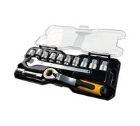 13-Piece Pass Through Socket Set, Chrome Vanadium Steel With | 13-Piece Pass Through Socket Set, Chrome Vanadium Steel Ratchet Wrench Kit With Storage Case For Tight Spaces,