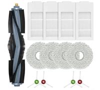 13 Piece Robot Vacuum Replacement Parts Fit for yeedi Floor 3 Station Robot Vacuum Cleaner, Robot Vacuum Accessories, Include Main Brush, Side Brushes, Filters, Mop Cloths
