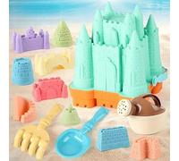13-piece set of children's sand castle molds, good toys for the beach，Sand castle building kit beach toys ,13 piece set