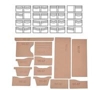 13-Piece Wallet Pattern Stencil Set, Clear Acrylic Leather Templates for DIY Short Purse Making, Craft Tool