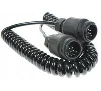 13 pin curly trailer extension lead 3m long with 2 x 8 pin plugs & 8 core