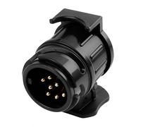 13 Pin to 7 Pin Towing Adaptor, Heavy Duty Waterproof Trailer Plug Converter, Universal 13 Pin Trailer Plug Socket Adaptor for Car Caravan Camper Van, Truck Trailer Durable 12V Connector Black