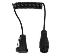 13-Pin to 7-Pin Trailer Connector Cable Spring Wire Extension 3 Meter Black Secure Towing Wire Easy Install Harness Heavy Duty for Motorhome for Caravan for RV