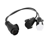 13 Pin to 7 Pin Trailer Connector Conversion Lead, N & S Type Adapter Cord, Brass Contacts for Better Conductivity, Durable Plastic Housing, for Trailers Semi - Trailers Commercial