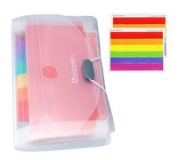 13-Pocket A6 Flashcard Organizer with Sheets - Portable Index Card Holder for Study & Notes - Durable, Waterproof & Compact Design