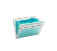 13 Pocket Expanding File Folder Organizer with Front Clear Pouch Accordion with Zipper Closure Papers Letter Size for Paperwork(Green)
