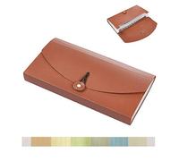 13 Pocket Receipt Folder/Expanding Coupon Currency Organizer with Label, Plastic Check Bill File Storage, Small Accordion Card Ticket Holder Wallet, for Office, Home, Claret