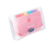 13 Pockets A6 Flash Card Holder with Colored Labels, FlashCard Organizer, A6 Folder, Revision Card Holder Suitable for organizing and Storing Office Receipts