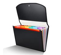13 Pockets Expanding File Folder, A4 Document Organizer,Rainbow File Organizer for Filing Folders and Storing Files