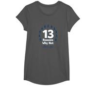 13 Reasons Why Not: Choose Life Inspirational Message T-Shirt, Girls, Asphalt, Large
