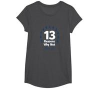 13 Reasons Why Not: Choose Life Inspirational Message T-Shirt, Girls, Dark Heather Grey, Large
