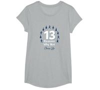 13 Reasons Why Not: Choose Life Inspirational Message T-Shirt, Girls, Heather Grey, Large
