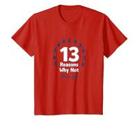 13 Reasons Why Not: Choose Life Inspirational Message T-Shirt, Kids, Red, 6 Years