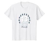 13 Reasons Why Not: Choose Life Inspirational Message T-Shirt, Kids, White, 10 Years
