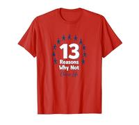 13 Reasons Why Not: Choose Life Inspirational Message T-Shirt, Men, Red, L