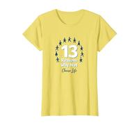 13 Reasons Why Not: Choose Life Inspirational Message T-Shirt, Women, Lemon, 3XL