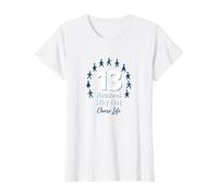 13 Reasons Why Not: Choose Life Inspirational Message T-Shirt, Women, White, M