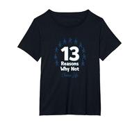13 Reasons Why Not: Choose Life Inspirational Message T-Shirt, Women's Plus, Black, 1X